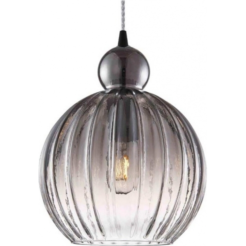 Lampa wisząca szklana dekoracyjna Ball Ball 25cm szkło dymione HaloDesign | Lampy wiszące do salonu, kuchni i sypialni