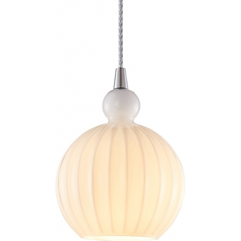 Lampa wisząca szklana dekoracyjna Ball Ball 15cm biała HaloDesign | Lampy wiszące do salonu, kuchni i sypialni