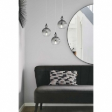 Lampa wisząca szklana dekoracyjna Ball Ball 15cm szkło dymione HaloDesign | Lampy wiszące do salonu, kuchni i sypialni