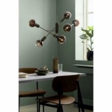 Lampa wisząca loft 6 żarówek Halo 75 cm czarna HaloDesign | Lampy wiszące do salonu, kuchni i sypialni