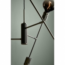 Lampa wisząca loft 6 żarówek Halo 75 cm czarna HaloDesign | Lampy wiszące do salonu, kuchni i sypialni