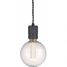 Lampa wisząca żarówka na kablu loft Halo czarny mat HaloDesign | Lampy wiszące do salonu, kuchni i sypialni