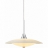 Lampa wisząca szklana Baroni 35cm opal/aluminium HaloDesign | Lampy wiszące do salonu, kuchni i sypialni