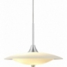 Lampa wisząca szklana Baroni 40cm opal/aluminium HaloDesign | Lampy wiszące do salonu, kuchni i sypialni