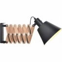 Vintage black&walnut wall lamp with arm HaloDesign