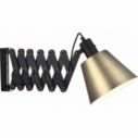Vintage black&brass wall lamp with arm HaloDesign