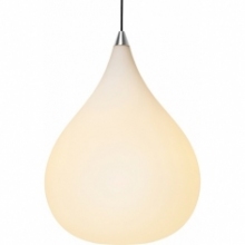 Lampa wisząca szklana Drops 38cm biała HaloDesign | Lampy wiszące do salonu, kuchni i sypialni
