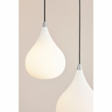 Lampa wisząca szklana Drops 23cm biała HaloDesign | Lampy wiszące do salonu, kuchni i sypialni