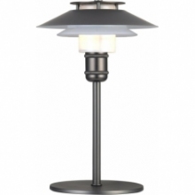 Lampa stołowa vintage 1123 czarny metalik HaloDesign | Lampa na stolik nocny, komodę i parapet