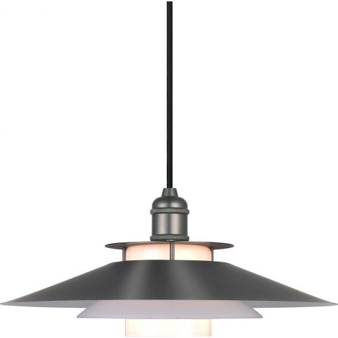 Lampa wisząca vintage 1123 40cm czarny metalik HaloDesign | Lampy wiszące do salonu, kuchni i sypialni