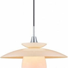 Lampa wisząca nowoczesna Scandinavia 40cm opal/chrom HaloDesign | Lampy wiszące do salonu, kuchni i sypialni
