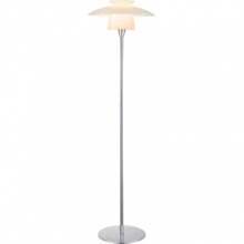 Lampa podłogowa nowoczesna Scandinavia 40cm opal/chrom HaloDesign | Lampa podłogowa do salonu