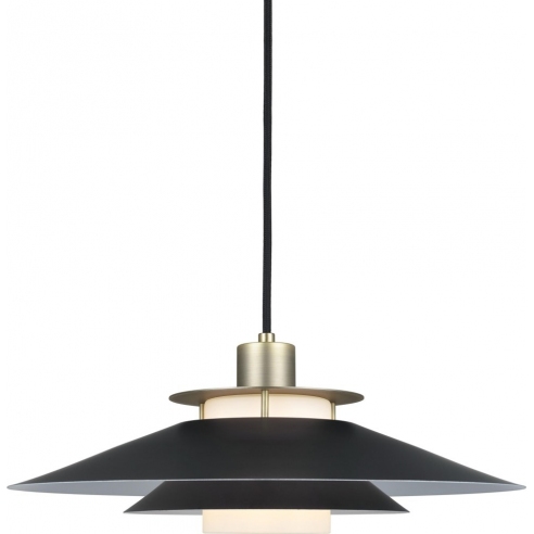 Lampa wisząca nowoczesna Rivoli 40cm czarny/mosiądz HaloDesign | Lampy wiszące do salonu, kuchni i sypialni