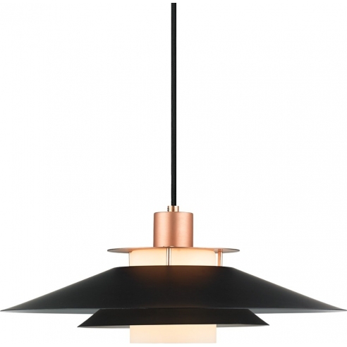 Lampa wisząca nowoczesna Rivoli 40cm czarny/miedź HaloDesign | Lampy wiszące do salonu, kuchni i sypialni
