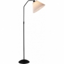 Berlin black&white floor lamp with pleated shade HaloDesign