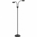 Fix LED black floor lamp with 2 lights HaloDesign