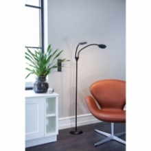 Lampa podłogowa 2 punktowa Fix LED czarna HaloDesign | Lampa podłogowa do salonu