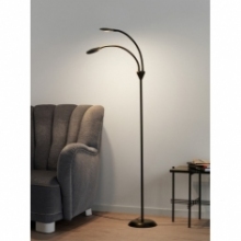 Lampa podłogowa 2 punktowa Fix LED czarna HaloDesign | Lampa podłogowa do salonu
