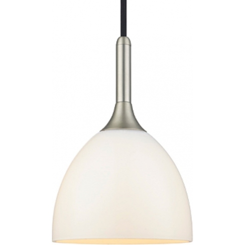 Lampa wisząca szklana Bellevue 24cm opal/srebrny HaloDesign | Lampy wiszące do salonu, kuchni i sypialni