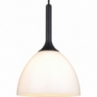 Lampa wisząca szklana Bellevue 24cm opal/czarne drewno HaloDesign | Lampy wiszące do salonu, kuchni i sypialni