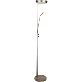 Lampa podłogowa z lampką do czytania Vegas Combi LED mosiężna HaloDesign | Lampa podłogowa do salonu