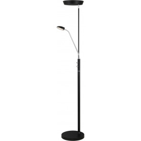 Lampa podłogowa z lampką do czytania Vegas Combi LED czarna HaloDesign | Lampa podłogowa do salonu