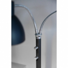 Lampa podłogowa 2 punktowa Hudson LED czarna HaloDesign | Lampa podłogowa do salonu
