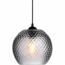 Lampa wisząca szklana retro Nobb 22cm szkło dymione HaloDesign | Lampy wiszące do salonu, kuchni i sypialni