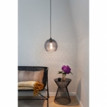 Lampa wisząca szklana retro Nobb 22cm szkło dymione HaloDesign | Lampy wiszące do salonu, kuchni i sypialni