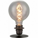 Lampa stołowa industrialna Combi czarny metalik HaloDesign | Lampa na stolik nocny, komodę i parapet