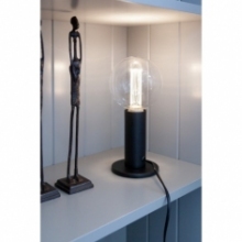 Lampa stołowa "żarówka" Elegance czarna HaloDesign | Lampa na stolik nocny, komodę i parapet