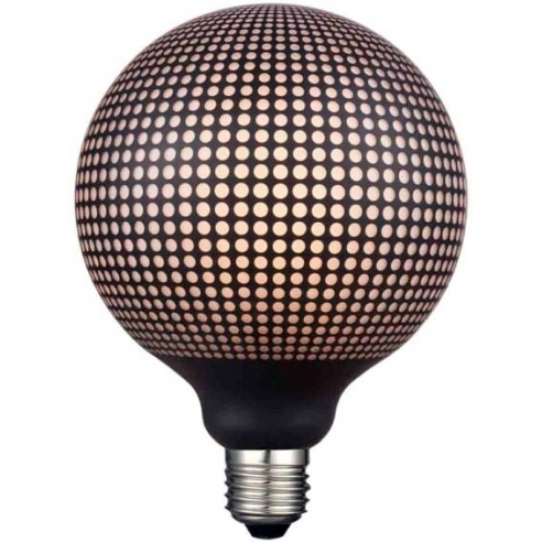 Żarówka dekoracyjna ściemniana Dots Print LED 12,5cm E27 6W 3000K 200lm HaloDesign | Żarówki ozdobne i energooszczędne