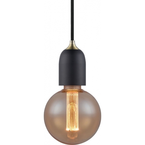 Lampa wisząca żarówka na kablu Classic czarny/mosiądz HaloDesign | Lampy wiszące do salonu, kuchni i sypialni