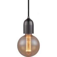 Lampa wisząca żarówka na kablu Classic czarny metaliczny HaloDesign | Lampy wiszące do salonu, kuchni i sypialni