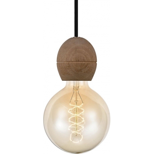 Lampa wisząca drewniana żarówka na kablu Dark Cable-Set HaloDesign | Lampy wiszące do salonu, kuchni i sypialni