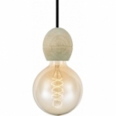Light Cable-Set "bulb" wooden pendant lamp HaloDesign