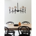 Monarch 70 black retro chandelier Markslojd