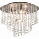 Glamour ceiling light with crystals Terre 35 silver ZumaLine