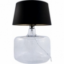 Lampa stołowa szklana z abażurem Batumi czarny-złoty/przeźroczysty ZumaLine