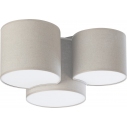 Plafon potrójny z abażurami Mona Nature III brązowy TK Lighting