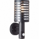 Venlo black garden wall lamp with sensor Brilliant