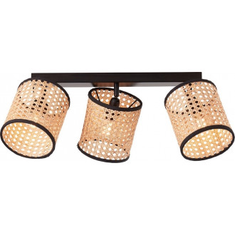 Wiley III natural rattan ceiling lamp Brilliant