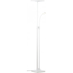 Lampa podłogowa z lampką do czytania Forrester biała Brilliant