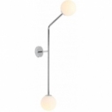 Kinkiet 2 szklane kule Pure White chrom Aldex