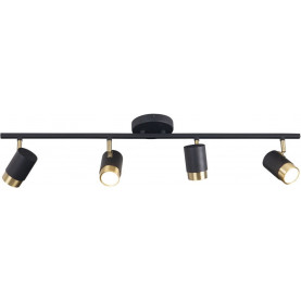 Puma IV black&gold ceiling spotlight Maxlight