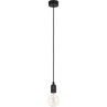 Dekoracyjna Lampa wisząca "żarówka" na kablu Silicone Czarna Nowodvorski do salonu, sypialni i poczekalni.