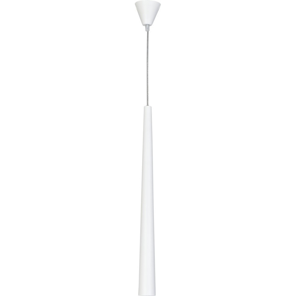 Lampa wisząca tuba minimalistyczna Quebeck I Biała Nowodvorski do kuchni, salonu i jadalni.