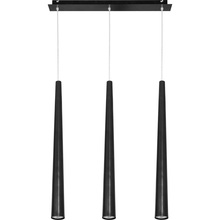 Stylowa Lampa wiszące tuby minimalistyczna Quebeck III Czarna Nowodvorski nad stół lub wyspę kuchenną.