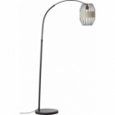Lampa podłogowa łukowa z drucianym kloszem Slope czarna Brilliant