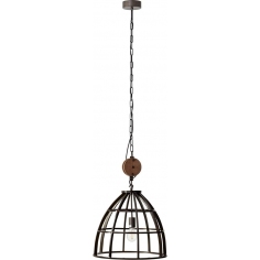 Matrix II 47cm antique black industrial pendant lamp with chain Brilliant